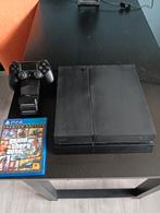 Playstation 4 met GTA5, Controller en Oplaadstation, 500 GB, Ophalen of Verzenden, Zo goed als nieuw, Met harde schijf