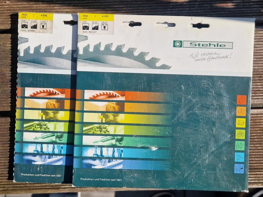 Twee hout zaagbladen Stehle, Ophalen, Nieuw