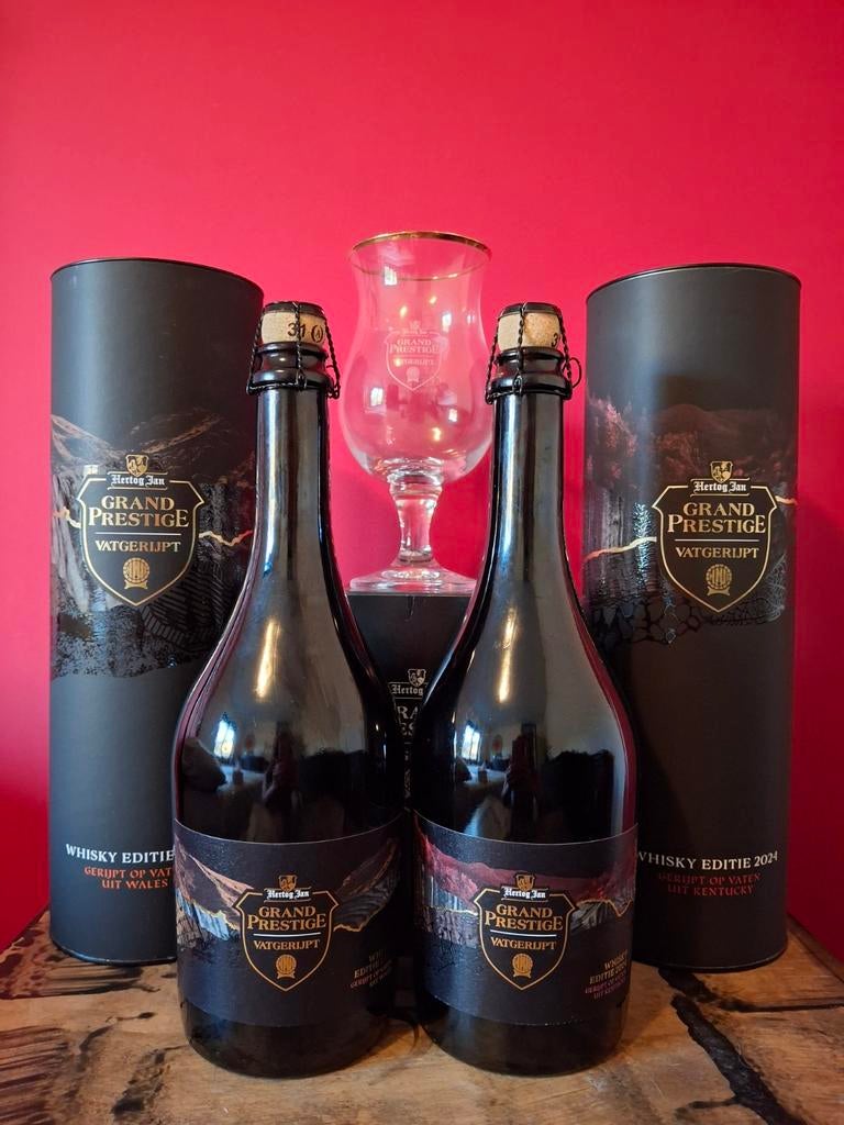 Hertog Jan Grand Prestige Vatgerijpt 2024 Wales & Kentucky, Verzamelen, Biermerken, Ophalen of Verzenden, Nieuw, Flesje(s), Hertog Jan