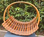 Vintage lectuurbak  Rieten Mand met Handvat, Verzamelen, Retro, Ophalen of Verzenden, Huis en Inrichting