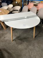 Kave Home Oqui Eettafel Uitschuifbaar Rond Wit | €645, nu, Huis en Inrichting, Tafels | Eettafels, Nieuw, Ophalen of Verzenden