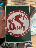 Diebels bier reclamebord metaal, Ophalen of Verzenden, Zo goed als nieuw, Reclamebord