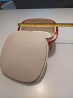 Vintage vierkante schaal met vergiet Tupperware, Huis en Inrichting, Keuken | Tupperware, Ophalen of Verzenden, Gebruikt, Bruin