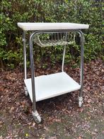 Vintage Medisch Tafeltje Verrijdbaar - Bijzet/plantentafel, Huis en Inrichting, Tafels | Bijzettafels, Ophalen, Gebruikt, Rechthoekig