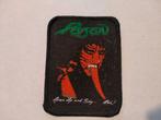 Poison open up and say .... ahh vintage logo patch embleem, Verzamelen, Muziek, Artiesten en Beroemdheden, Ophalen of Verzenden