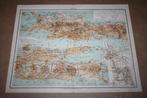 Antieke kaart - Java & Batavia (Indonesië) - Circa 1880 !!, Boeken, Atlassen en Landkaarten, Gelezen, Ophalen of Verzenden