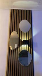 Wand spiegel organische vorm gouden rand  6 stuks voor totaa, Minder dan 50 cm, Nieuw, Ophalen of Verzenden, Minder dan 100 cm