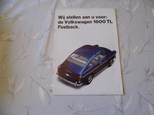 Volkswagen 1600 TL Fastback 1966  icl Variant, Boeken, Auto's | Folders en Tijdschriften, Zo goed als nieuw, Volkswagen, Verzenden