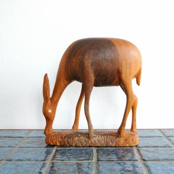 vintage HERT teak houtsnijwerk Mid Century Deens Scandinavië beschikbaar voor biedingen