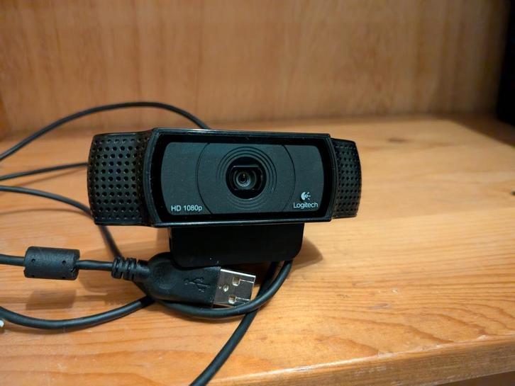 Logitech C920 Webcam - Full HD, Computers en Software, Webcams, Gebruikt, Bedraad, ChromeOS, MacOS, Windows, Android, iOS, Monitorclip