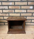 Antiek frans brocante houten stoofje voetenbankje opstapje, Antiek en Kunst, Ophalen of Verzenden