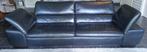 Luxe zwartlederen bank 270x90 cm, Ophalen, 250 tot 300 cm, Gebruikt, Driepersoons