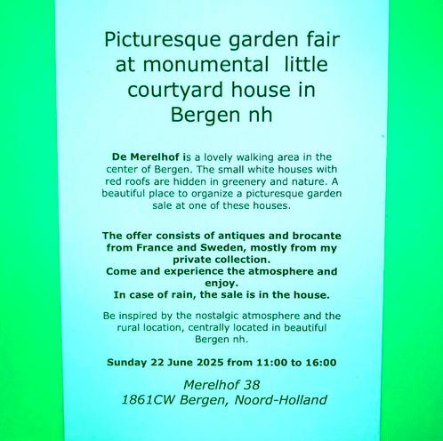 Pittoreske tuinfair in monument Bergen nh, Antiek en Kunst, Antiek | Overige Antiek, Ophalen