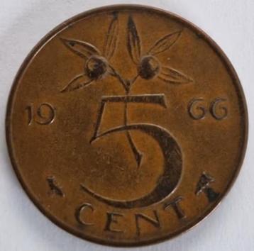 Nederland 1966 - 5 cent munt -ds beschikbaar voor biedingen