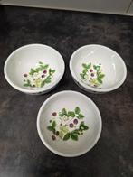 Portmeirion Summer Strawberries schalen 3x, Ophalen of Verzenden