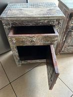 2 nachtkastjes in india style breed 45 diep 30 hoog 60 cm, Huis en Inrichting, Ophalen, Minder dan 45 cm, 55 tot 70 cm, Zo goed als nieuw