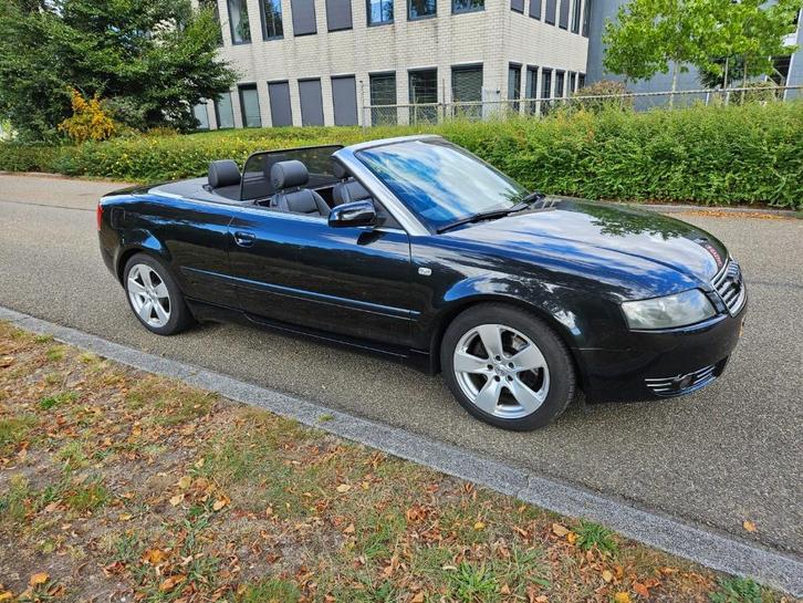 Audi A4 1.8 120KW Cabrio 2004 Zwart, Auto's, Audi, Particulier, A4, Benzine, D, Cabriolet, Handgeschakeld, Origineel Nederlands