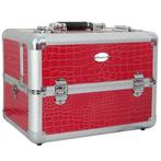 Aluminium beautycase, Croco roze, Ophalen of Verzenden