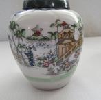 2 vintage japanse gemberpotten geisha landschap, Verzenden