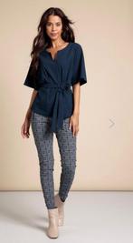 Studio Anneloes  Margot Check Trousers - Dark Blue/Greige M, Lang, Blauw, Maat 38/40 (M), Zo goed als nieuw