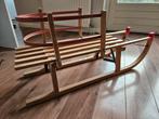 Houten slee met rugleuning, Kinderen en Baby's, Ophalen, Rugleuning, Gebruikt, Hout