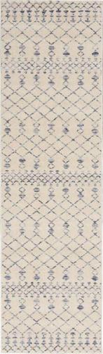 NIEUW! Vloerkleed Nourison Palermo Beige Blue 66x230 €31,99, Beige, Rechthoekig, Nieuw, 200 cm of meer