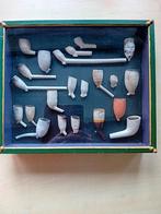 Diverse kleipijpen in lijst, Ophalen of Verzenden