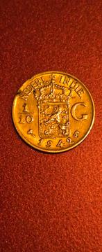 1942 Nederlands-Indië 1/10 Gulden Munt, Ophalen of Verzenden, Koningin Wilhelmina, 10 cent, Losse munt