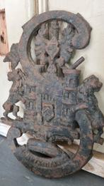 Antiek Gietijzeren ornament met oa  2 leeuwen, Ophalen of Verzenden