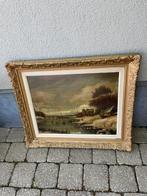 Oud schilderij - gesigneerd / winterlandschap, Antiek en Kunst, Kunst | Schilderijen | Klassiek, Ophalen