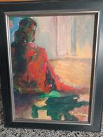 Olieverf op paneel. Gesigneerd., Antiek en Kunst, Ophalen of Verzenden