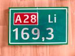 Hectometer  bord snelweg A28, Ophalen of Verzenden, Gebruikt