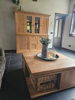 Eikenhouten kast en salontafel! Landelijke stijl!, Huis en Inrichting, Kasten | Dressoirs, Ophalen, Gebruikt, 150 tot 200 cm, Eikenhout