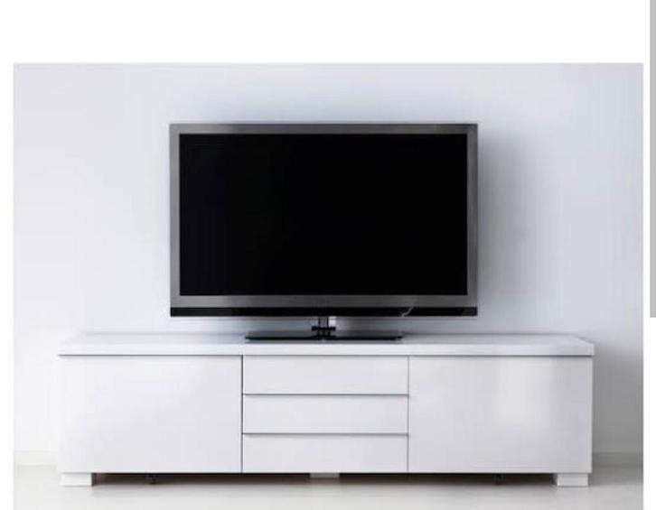 Ikea Besta TV Meubel - Wit, Huis en Inrichting, Kasten | Televisiemeubels, Zo goed als nieuw, Minder dan 100 cm, 150 tot 200 cm