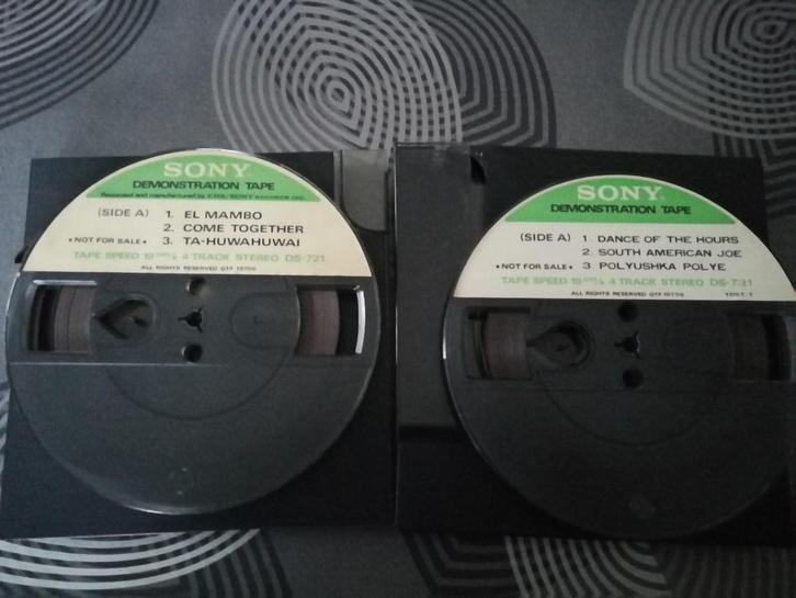 3 X Sony demonstration tape jaren '70, Audio, Tv en Foto, Bandrecorders, Onderdeel, Ophalen of Verzenden