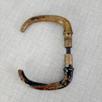 Zware deurklink, Brocante deurklink messing, Antiek en Kunst, Ophalen of Verzenden