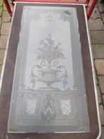 83,5x40cm prachtige ruit / raam met ge-etst glas, Ophalen