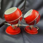 Set van 2 Rode Space Age Eyeball Lampen – Vintage Jaren 60/7, Ophalen of Verzenden, Gebruikt, Minder dan 50 cm