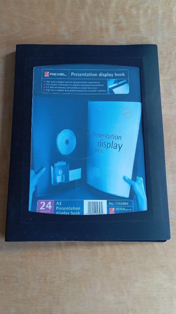 Rexel Clearview Display Book 24 Pocket A3 Black, Diversen, Bureau-accessoires, Zo goed als nieuw, Ophalen of Verzenden
