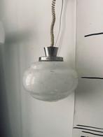 Vintage Murano Plafondlamp - Wit Gemarmerd, Jaren 70, Huis en Inrichting, Lampen | Hanglampen, Ophalen, Gebruikt, Glas, Minder dan 50 cm