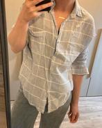Lichtblauwe geblokte blouse maat S/M, Kleding | Dames, Blouses en Tunieken, Blauw, Ophalen of Verzenden, Zo goed als nieuw, Sophyline