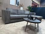 ZGAN Ribstof Hoekbank - Grijs - 308 x 175 / NU €600, Ophalen, Hoekbank, Zo goed als nieuw, Vierpersoons of meer
