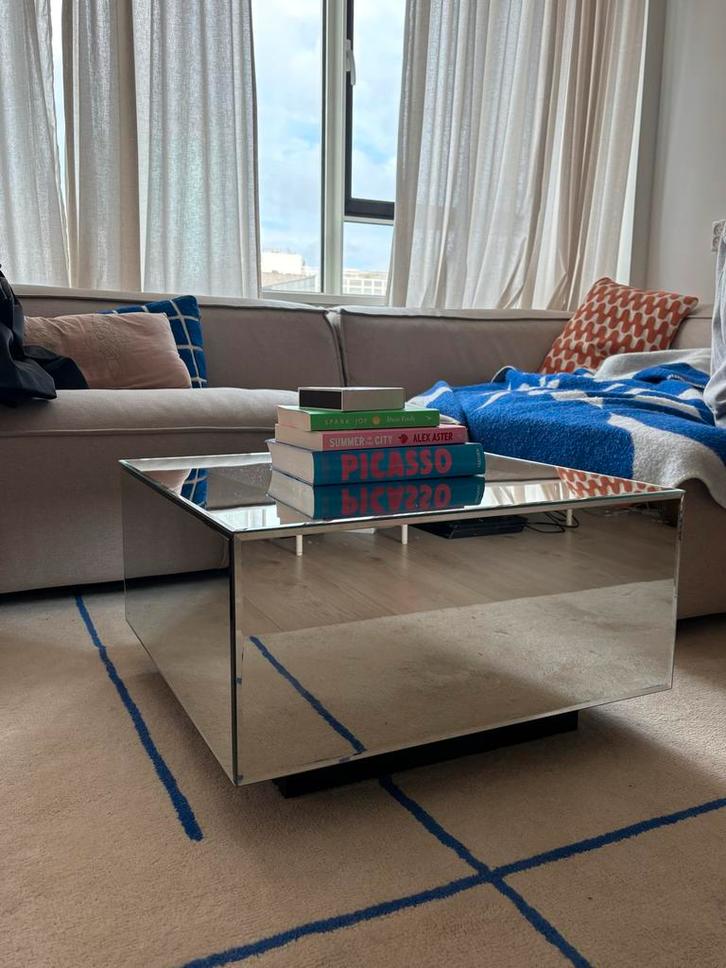 HK Living Spiegelglas Salontafel, Huis en Inrichting, Tafels | Salontafels, Zo goed als nieuw, Minder dan 50 cm, 50 tot 100 cm