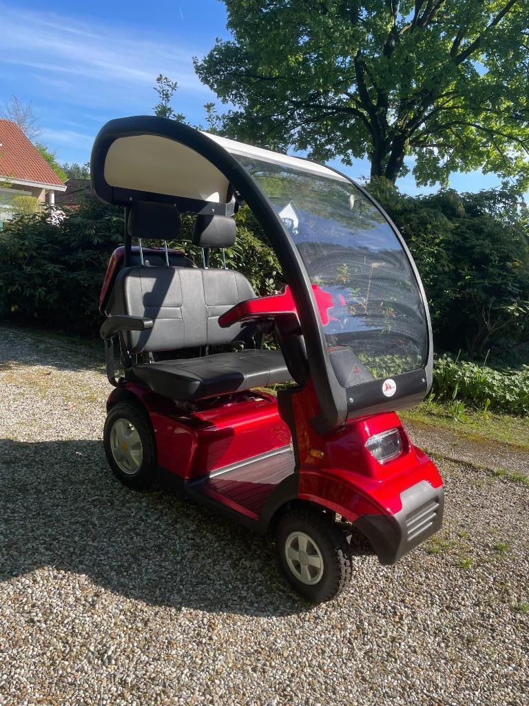 Afikim S4 Plus Rood – Duo Scootmobiel Overkapt Zeer Compleet, Diversen, Brommobielen en Scootmobielen, Zo goed als nieuw, Afikim