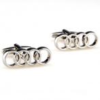Zilverkleurige manchetknopen met Audi logo, Verzenden, Nieuw, Overige materialen