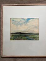 Aquarel Groningslandschap van Henk Rijzinga, Ophalen of Verzenden