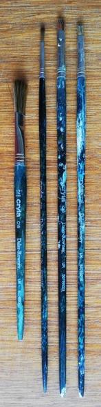 4 penselen Cryia Daler-Rowney, Hobby en Vrije tijd, Schilderen, Ophalen of Verzenden, Gebruikt, Penseel of Kwast