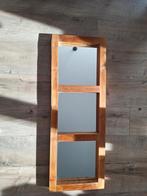 Teakhouten spiegel, 90x110 cm, Gebruikt, 100 tot 150 cm, Ophalen of Verzenden, 75 tot 100 cm