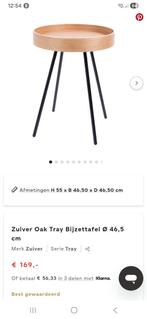 Zuiver Oak Tray Bijzettafel - Ø 46,5 cm, Huis en Inrichting, Tafels | Bijzettafels, Minder dan 55 cm, Rond, Zo goed als nieuw