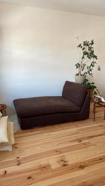 Chaise longue / sofa bruin (IKEA kivik) - afbeelding 1